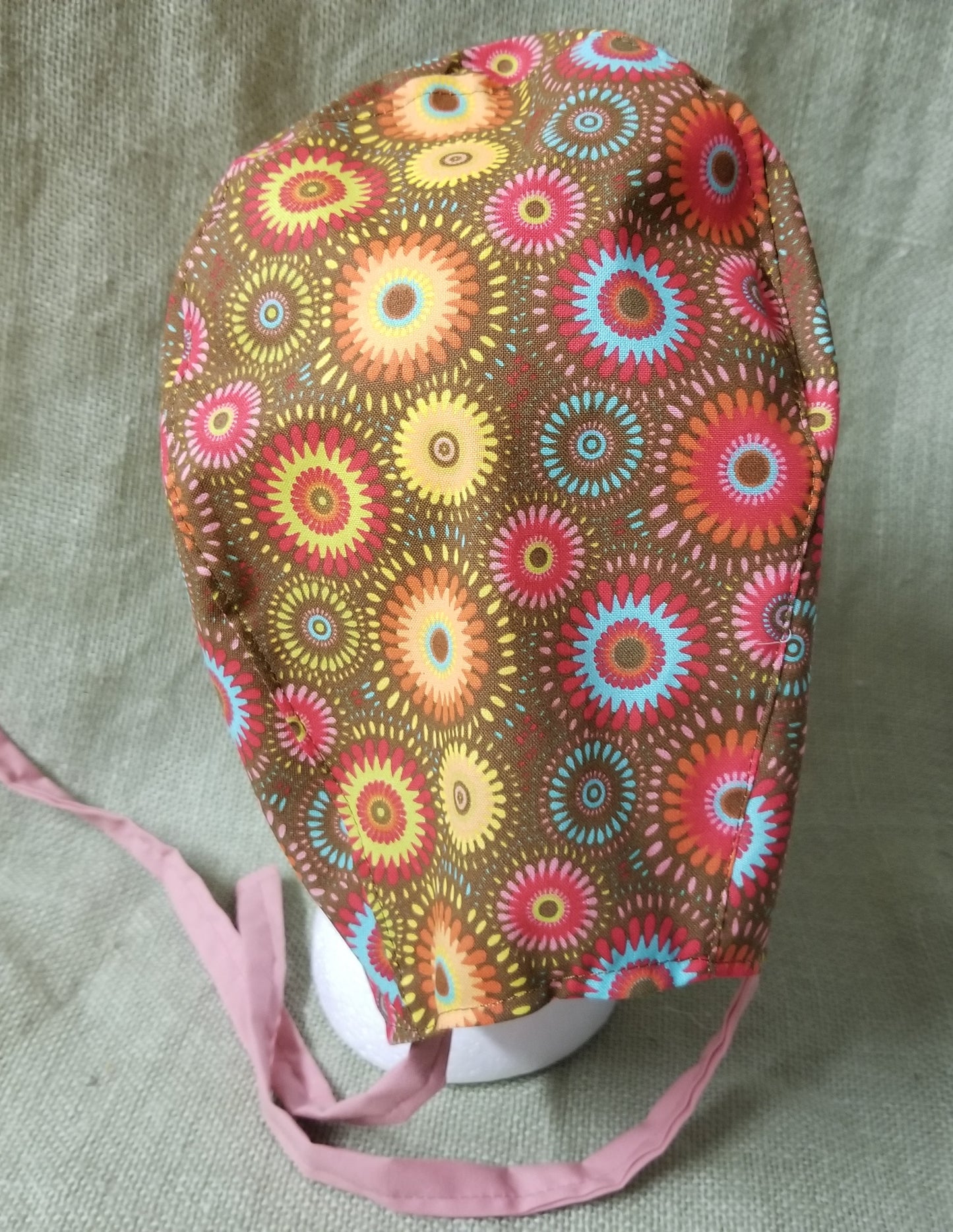Brown Medallion Surgical Medical Scrub Cap