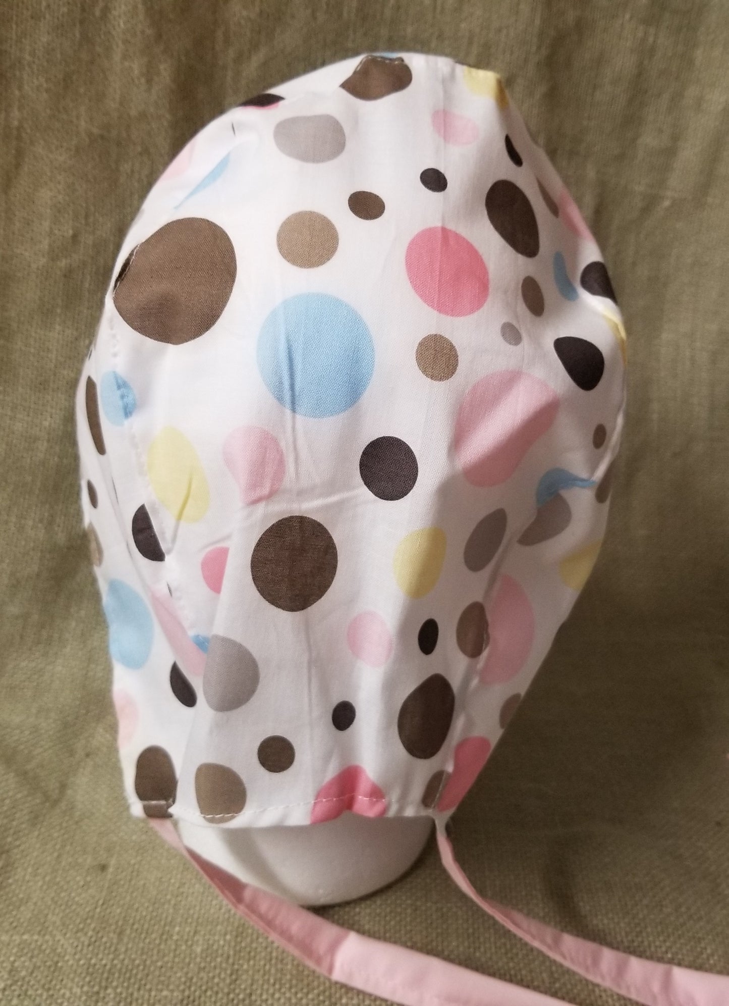 Polka Dots Surgical Medical Scrub Cap