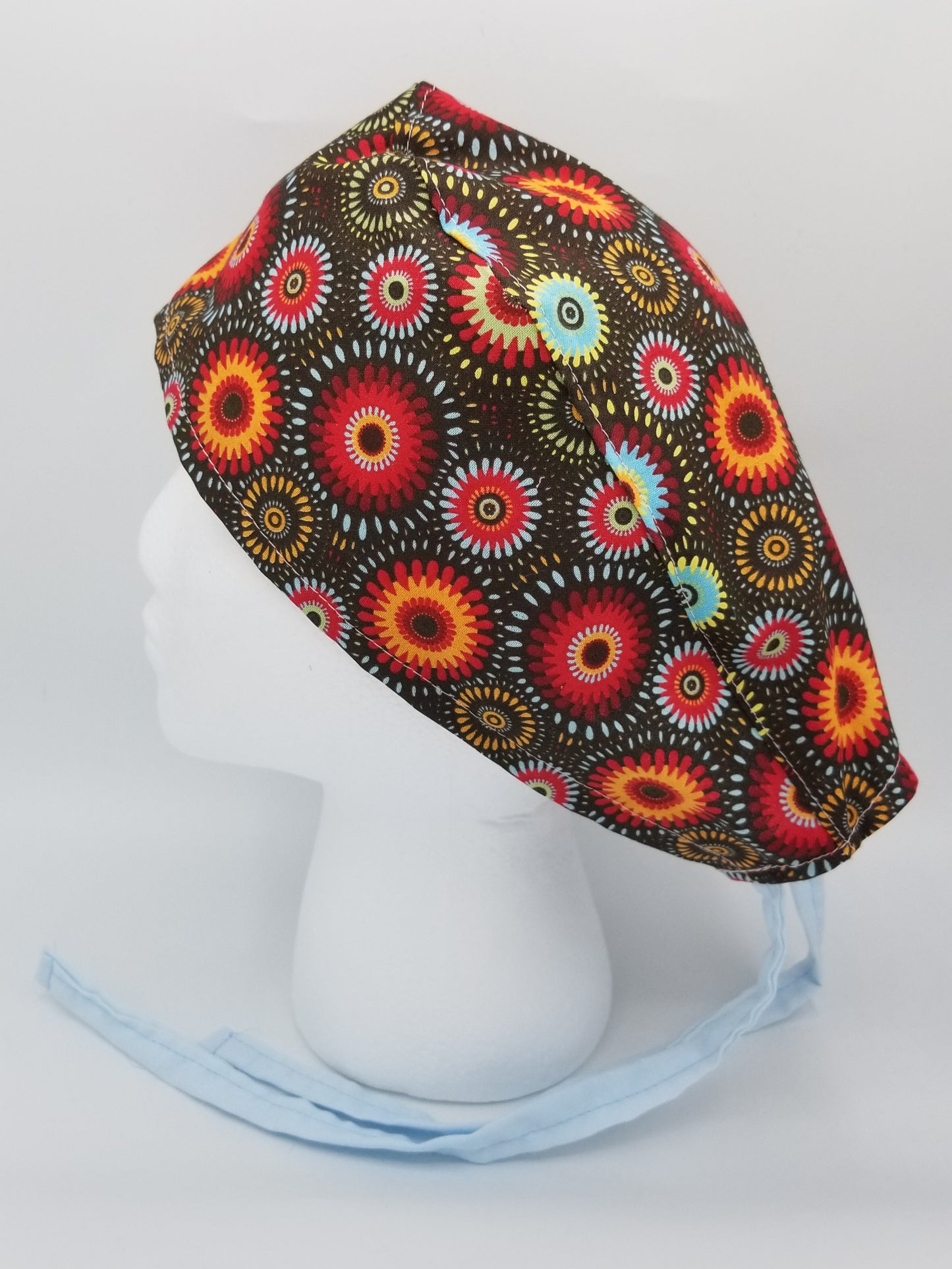 Brown Medallion Surgical Medical Scrub Cap