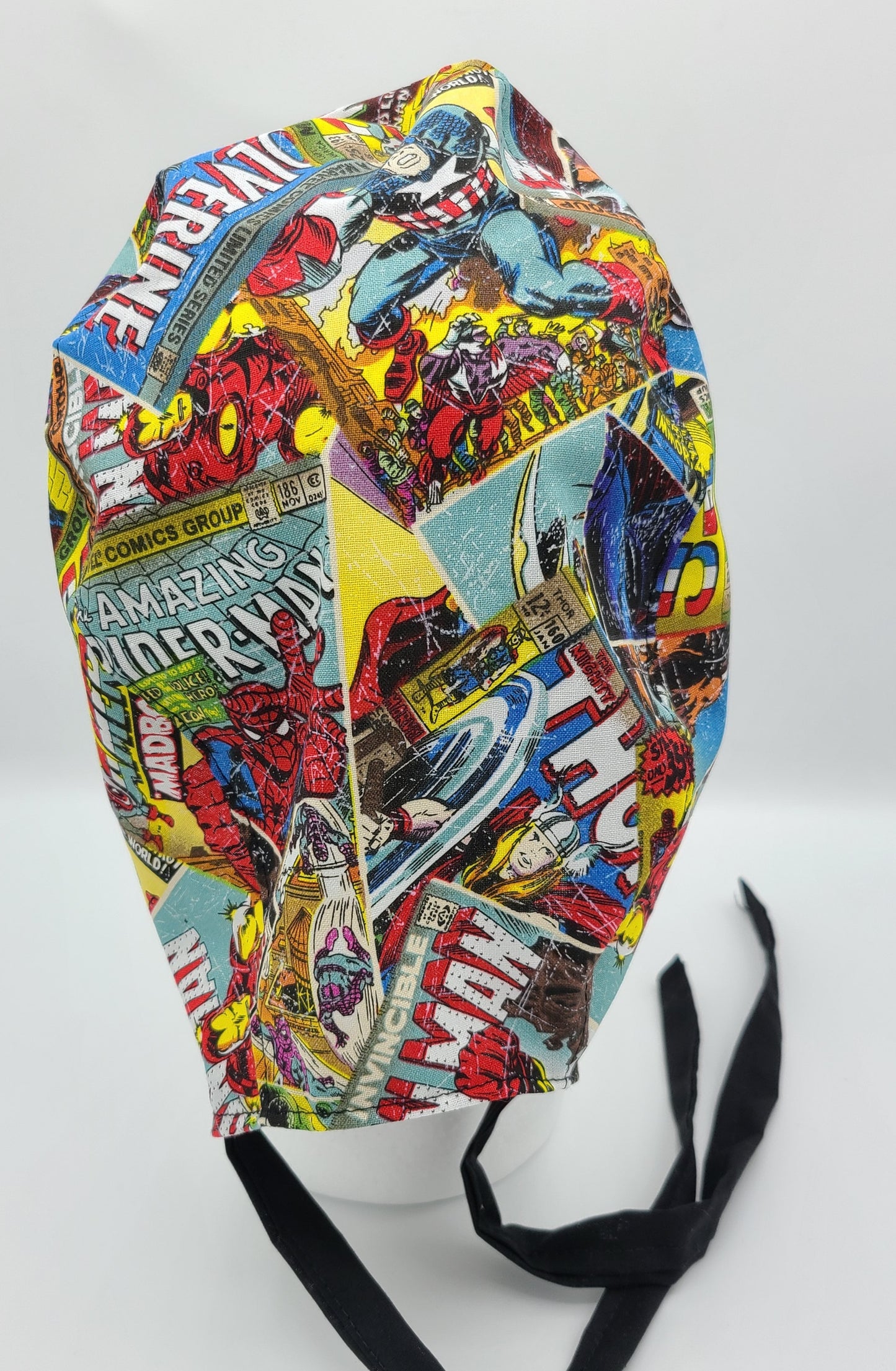 Marvel Comic Book Retro Super Hero Surgical Medical Scrub Cap