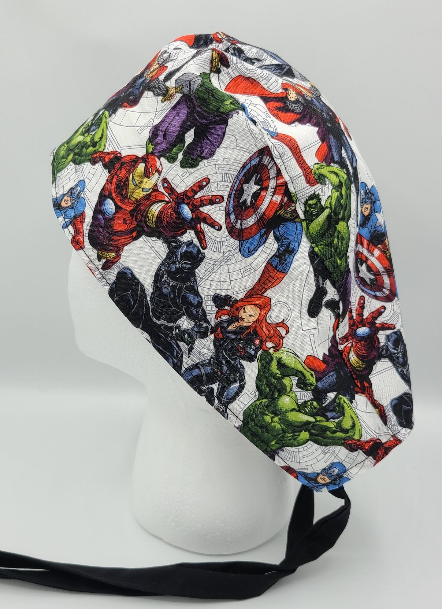 Marvel Comic Book Avenger Super Hero Surgical Medical Scrub Cap