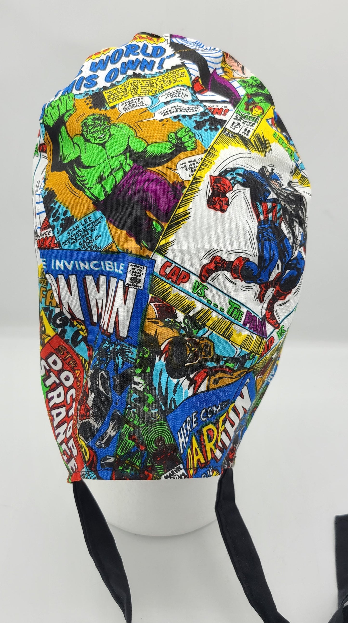 Marvel Comic Book Retro Super Hero Surgical Medical Scrub Cap