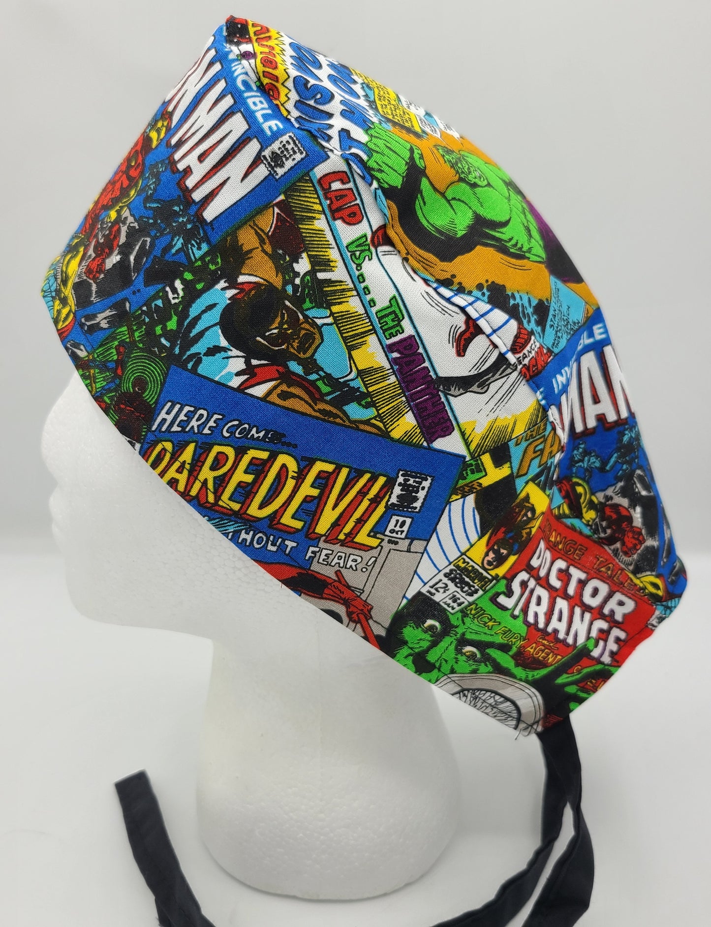Marvel Comic Book Retro Super Hero Surgical Medical Scrub Cap