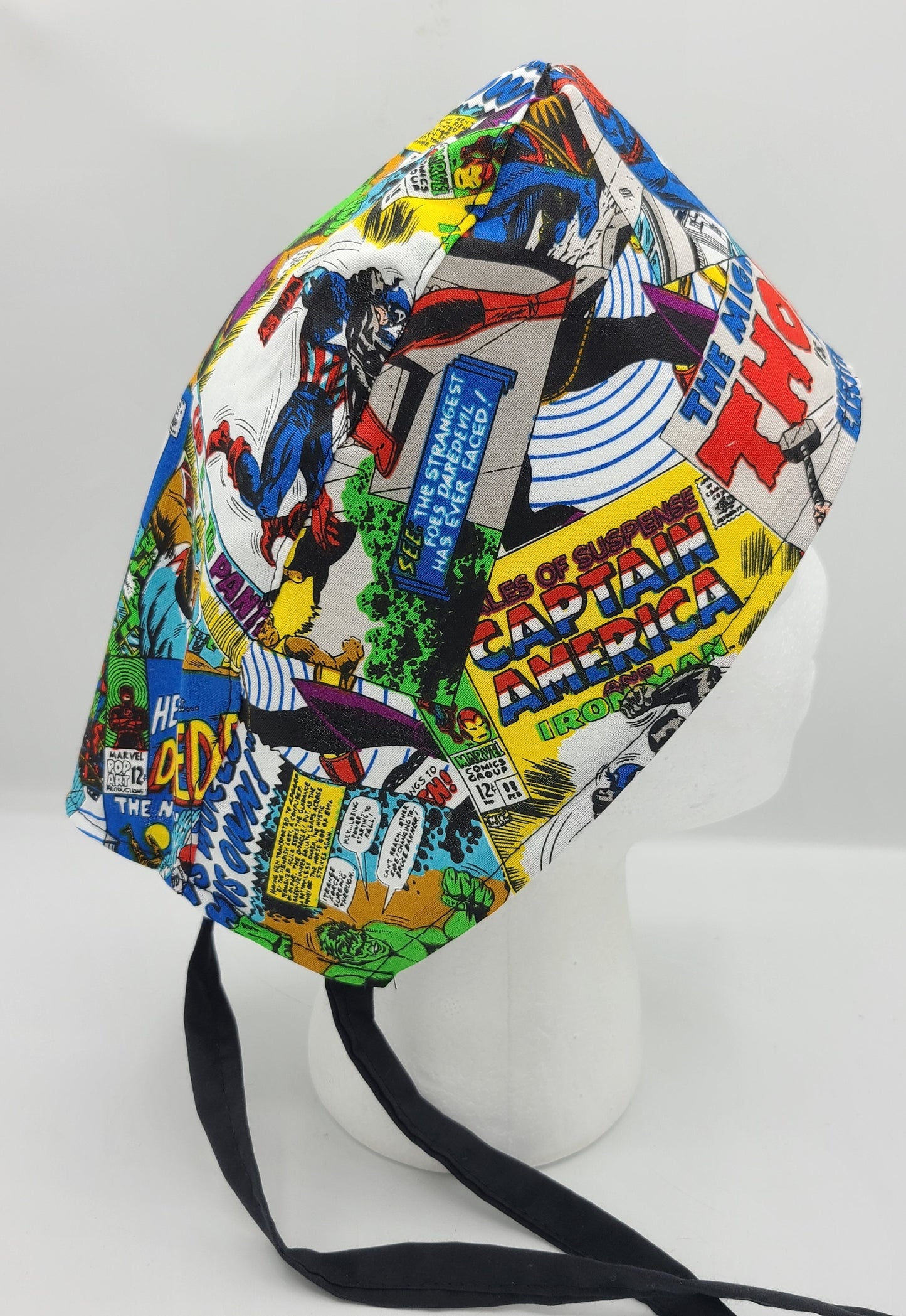 Marvel Comic Book Retro Super Hero Surgical Medical Scrub Cap