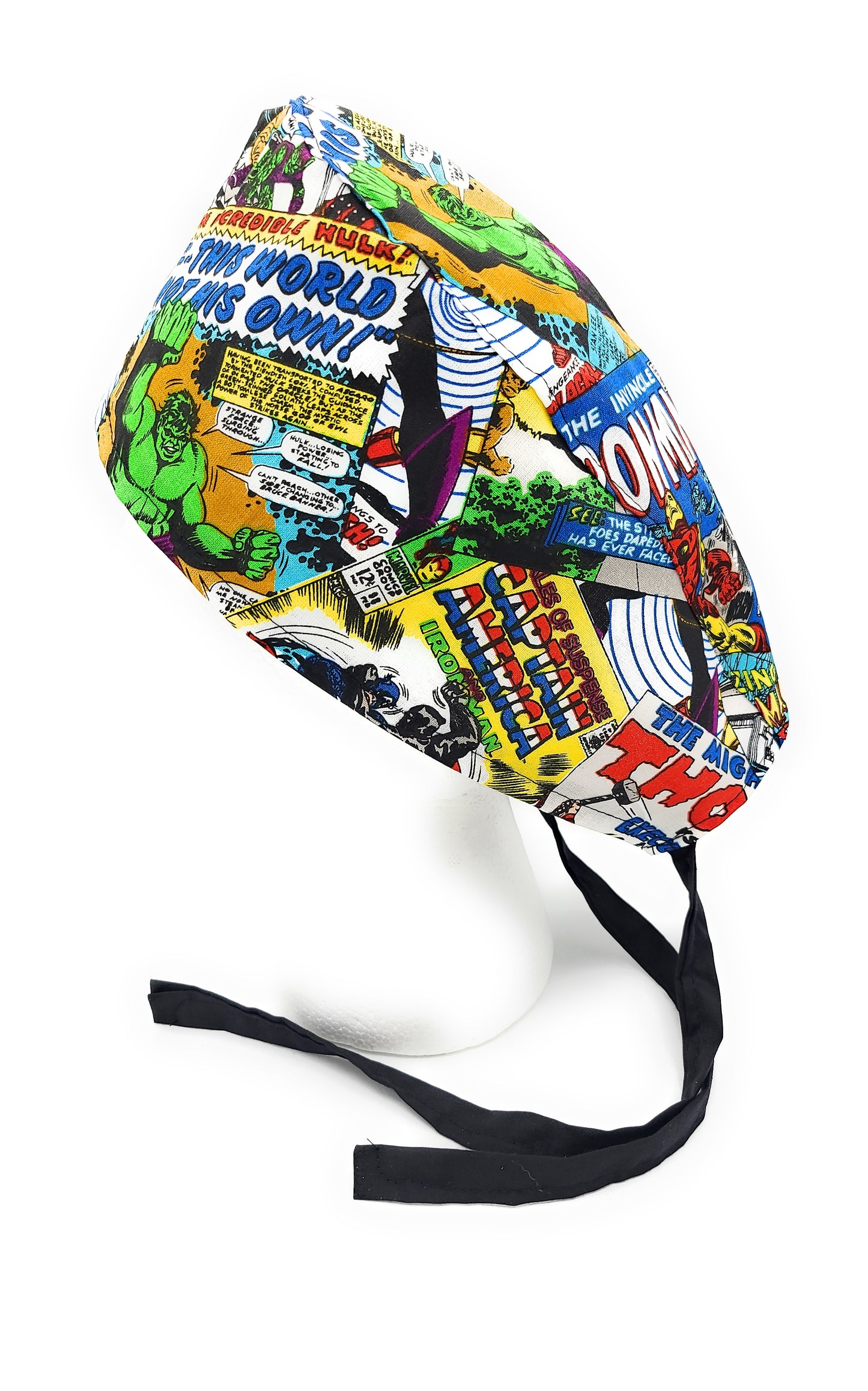 Marvel Comic Book Retro Super Hero Surgical Medical Scrub Cap