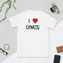 Load image into Gallery viewer, &quot;I Heart Goats&quot;  T-Shirt Squared Swirl Design
