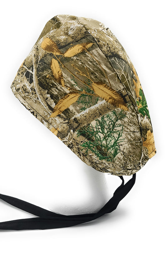 Woodland Camo Camouflage Surgical Medical Scrub Cap