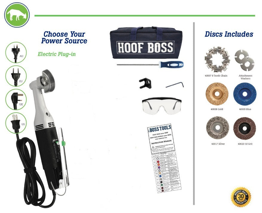 SILVERLINE & HOOF BOSS Complete Goat Hoof Care/ Trimming Set Bundle Plug-in Only