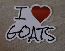 Load image into Gallery viewer, I LOVE GOATS Sticker Decal
