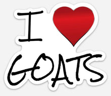 Load image into Gallery viewer, I LOVE GOATS Sticker Decal
